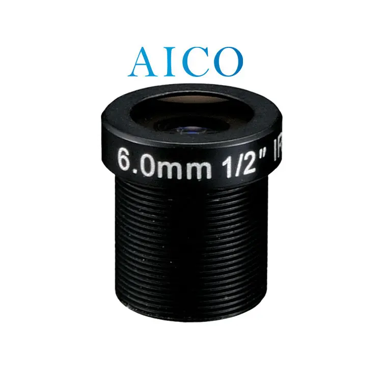 6,0mm longitud focal F1.6 1/2 "formato de imagen de apertura 1,6 6mm mega M12 s montaje cctv ir Junta lente para 1/2 pulgadas sensor