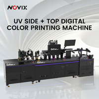 Impresora Digital de Plástico con Tinta UV NOVIX, Pulverización Lateral de Una Sola Pasada para Imprimir Loncheras de Plástico