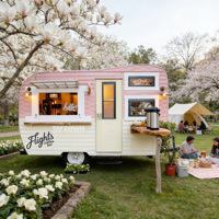 Chariot à glaces, camion de mariage, bar à bière mobile, remorque à café, remorque bar mobile