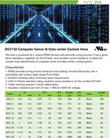 Selang Pendingin Cetakan YUTE DCC-10 EPDM 5/8 Inch ID 150 PSI UL94 V-0 Fleksibel, Layanan Pemotongan untuk Server Pusat Data