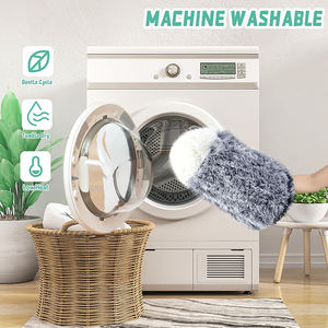 เตียงถ้ำแมวทำมือพับได้พร้อมฐานกันลื่นอบอุ่นเตียงแมวกำมะหยี่สีเทาสีฟ้าบ้านสำหรับในบ้าน - Product Image 4