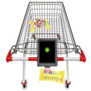 2024 recién llegado <span class=keywords><strong>Bimi</strong></span> supermercado carrito de la compra comprobador de precios escáner de código de barras móvil con batería incorporada superwin POS - Product Image 1