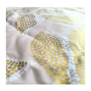 Textile de maison <span class=keywords><strong>blanc</strong></span> 100% <span class=keywords><strong>tissu</strong></span> d'impression d'<span class=keywords><strong>or</strong></span> de polyester - Product Image 1