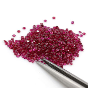Prix d'usine, pierre précieuse de rubis naturel à 100%, taille ronde, de 0,8 mm à 2 mm - Product Image 1
