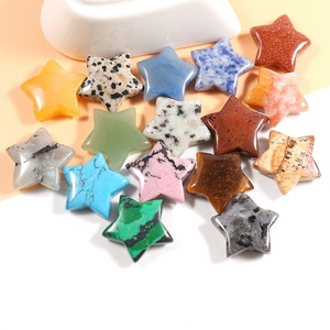 Cristal naturel en forme d'étoile de 25 mm sculpté à la main, énergie de guérison, équilibrage des chakras, <span class=keywords><strong>méditation</strong></span>, fabrication de bijoux, vente en gros - Product Image 5