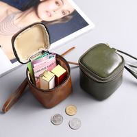 Étui pour clés de voiture en cuir PU avec fermeture éclair, sac à clés portable, porte-monnaie, porte-écouteurs, sac à main, pochette, sac cosmétique, unisexe, bordeaux