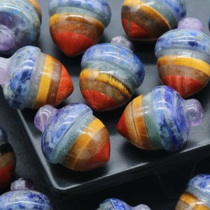 24x18mm Chakra Sculpté Gland Noisette Pierres Précieuses Naturelles <span class=keywords><strong>Mini</strong></span> Pommes <span class=keywords><strong>De</strong></span> <span class=keywords><strong>Pin</strong></span> Figurine En Cristal - Product Image 1