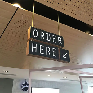 Señal de luz de Wayfinder de dirección de aeropuerto personalizada, señal colgante Led Wayfinding, señal de techo, señalización de perfil de aluminio - Product Image 3