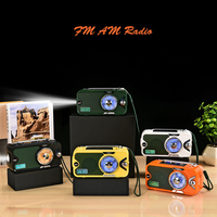 R905 AM/FM-Radio BT 5.0 Lautsprecher Antenne Tragbarer Empfänger Retro-Radioplayer Manuelle Handkurbel Solarladung