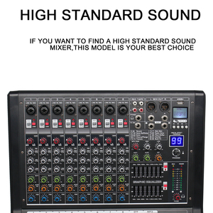 High Standard Sound BLC8 8 CHANNEL MP3 Digital 99 <strong>DSP</strong> 48V Phantom <strong>Power</strong> USB Double Band-7 EQ Professional Sound Audio <strong>Mixer</strong> - Product Image 2