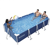 Piscine rectangulaire gonflable épaissie grand format pour extérieur, avec structure en acier inoxydable, écologique et durable, pour usage domestique et enfants
