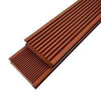 Plancher extérieur en WPC massif moderne 140x20mm, résistant aux UV, effet bois, imperméable, ignifuge, à emboîtement pour jardin