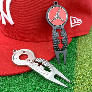 <b>Golf</b> Divot Tool Magnetic Ball Marker Set Zinc Alloy Green Fork Repair Tool Universal <b>Golf</b> Gear - Product Image 5
