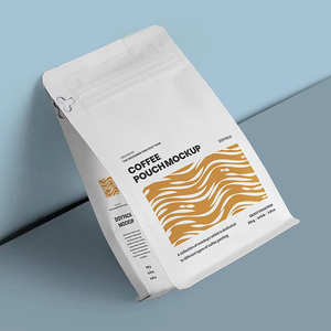 Tùy chỉnh tám mặt có thể tái chế thu nhỏ túi dây kéo hàng đầu cho hạt cà phê thân thiện với môi nhựa PE nhà máy sản xuất bề mặt dập nổi - Product Image 5