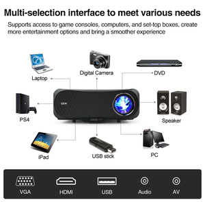 Máy Chiếu Full HD 1080P Máy Chiếu Rạp Chiếu Phim 4K 12500Lumens Máy Chiếu Android WiFi Răng Xanh Hd <span class=keywords><strong>VGA</strong></span> AV USB Kèm Quà Tặng - Product Image 5