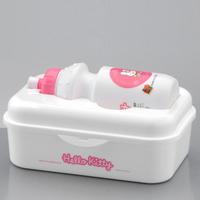 Boîte à Lunch en plastique pour enfants, avec clip de 400ML, ensemble de bouteilles d'eau pour Sport