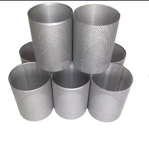 Filtros de Cilindro de Malla de <span class=keywords><strong>Alambre</strong></span> de Acero Inoxidable Perforado Personalizado de Metal 304 316, Filtros de Cesta - Product Image 4