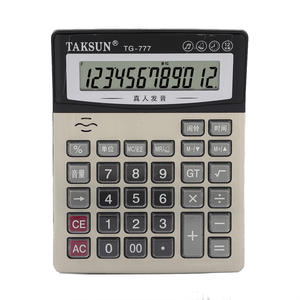 Calculatrice vocale Taksun TG-777 à 12 chiffres, double alimentation, calculatrice de bureau avec fonction vocale réelle - Product Image 1