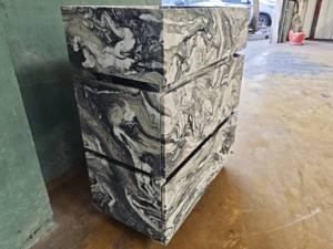 SH STONE <span class=keywords><strong>Cipollino</strong></span>-Ondulato Rosso Mármol Vanidad Kinawa Violeta Moderno Independiente Baño Mármol Vanidad Fregadero Lavabo Vanidad - Product Image 3