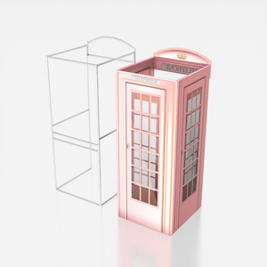 Toptan Özelleştirilmiş Antika Metal Pembe Telefon Londra Klasik Telefon Kulübesi Satılık 360 Fotoğraf Kabini Telefon Kulübesi Kabini - Product Image 4