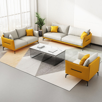 Ensemble de canapés de direction en cuir moderne de luxe - Mobilier commercial pour bureau à domicile et salon