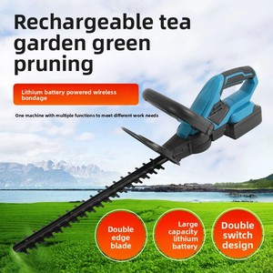 Nouvelle tondeuse à haies électrique sans fil au lithium-ion pour l'élagage des haies, usage domestique, verte - Product Image 3