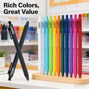 ปากกาลูกลื่นพลาสติก ABS แบบกดหดได้ หลายสี ราคาประหยัด 23 ด้าม พร้อมพิมพ์โลโก้โฆษณาตามสั่ง สำหรับโรงเรียน - Product Image 2