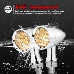 Luces Intermitentes para Motocicleta, Indicadores Delanteros y Traseros Universales, Compatibles con Harley Davidson Cruiser Iron Softail - Product Image 6