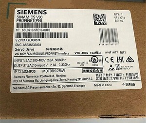 6SL3210-5FE10-8UF0 ตัวแปลง SINAMICS V90 0.75kW 1/3 เฟส 200-240V PLC - Product Image 4