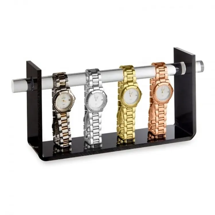 Perspex Baby Hoofdband Houder Plexiglas Retail Horloges Rack Zwart Acryl U-vorm Opknoping Horloge Display Stand