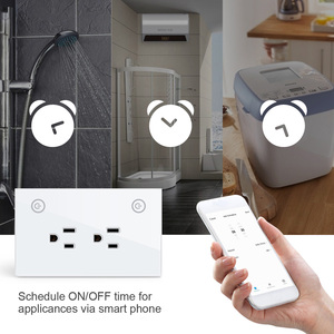 Enchufe de Pared Inteligente WiFi de <span class=keywords><strong>2</strong></span> Canales con Panel de Vidrio de Rendimiento Confiable 2026, Versión Exclusiva para EE. UU., con Asistencia por Voz Tuya PST-SM-PW801 - Product Image 5