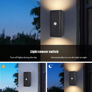 Modern Garden IP44 Outdoor Rechargeable Wall <strong>Light</strong> With <strong>Motion</strong> Square Style <strong>Sensor</strong> - Product Image 5