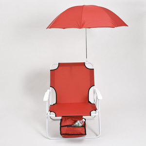 Commercial Beach Chairs and Umbrella Beach Umbrella Chair Outdoor Steel Beach Folding Chair with Fabric - Product Image 4