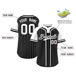 Maillot <span class=keywords><strong>d</strong></span>'équipe personnalisé avec broderie renforcée, logo sur mesure, élégant, pour baseball et softball, grandes tailles, séchage rapide - Product Image 2