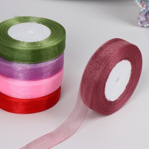 Penjualan Langsung Pabrik Pita Kain Salju Transparan 2cm Pita Kemasan Hadiah Topi Rajut Buatan Tangan Grosir - Product Image 4