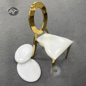 Fundas de asiento de <span class=keywords><strong>silla</strong></span> de comedor de terciopelo <span class=keywords><strong>beige</strong></span> de boda coloridas extraíbles de lujo - Product Image 2