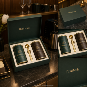 Caja de Regalo de Té y Café Personalizada con Cierre Magnético Rígido y Cuchara Medidora <span class=keywords><strong>para</strong></span> <span class=keywords><strong>Regalos</strong></span> Corporativos - Product Image 2