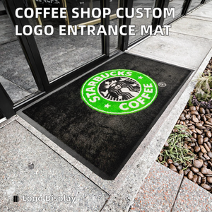 Tapis d'entrée haut de gamme <span class=keywords><strong>GHT</strong></span> pour café, logo personnalisé, réversible, lavable, rembourré, antidérapant, en nylon/PVC, pour la maison, le bureau, l'hôtel - Product Image 2