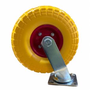 10 Zoll 4.10/3.50-4 pannensichere PU-Schaum-Lenkrollen, hochbelastbare Polyurethan-Reifen mit Stahlfelge für Werkzeugwagen / Trolley - Product Image 5