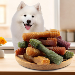 Fábrica nueva mascota perro cepillo de dientes juguete masticar hueso carne sabor mascota hueso Dental perro masticar tratar mascota masticar hueso para perros - Product Image 2