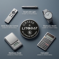 Batteries OEM Litobat CR1220/CR2016 en gros pour télécommandes, lampes de poche, électronique grand public et outils électriques