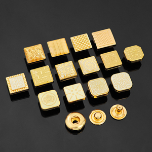 KUNSHUO Usine de Vêtements Bouton 4 Parties Marque Motif Personnalisé Logo Fermeture à Pression Thobe en Métal Bouton de Chemise pour Hommes Vêtements - Product Image 4