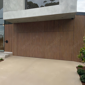 Grandsea Wood Look Custom ized American Style Doppel garagentore Sicherheit Automatische Kühlergrill Garage Rolltor für Häuser - Product Image 4