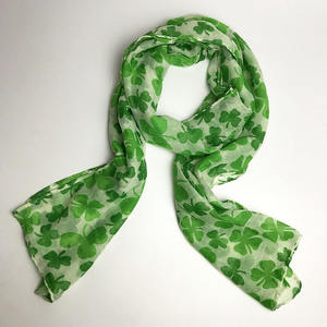Green Irish <strong>St</strong>. <strong>Patrick's</strong> <strong>Day</strong> Scarf Voile Clover Shamrock Scarf Scarves for <strong>St</strong> <strong>Patrick</strong> <strong>s</strong> <strong>Day</strong> <strong>Accessories</strong> - Product Image 2