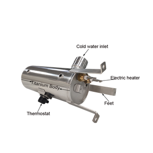 SST 3000W Vỏ Và Ống Trao Đổi Nhiệt Công Nghiệp + Titanium Trao Đổi Nhiệt Hồ - Product Image 1