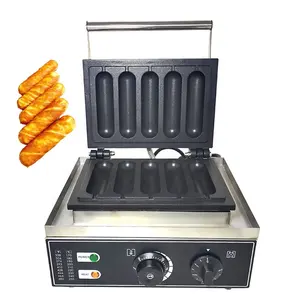 Hot Selling Street Snack Machines Customized Stainless Steel Surface Non-Stick Hot Dog Maker 5 In 1 Hot Dog Waffle Maker Machine
