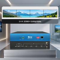 Système d'affichage pour musées MxN Max à 4 canaux, dispositif de raccordement 8K, format de couleur RGB444, synchronisation des écrans, compensation de décalage