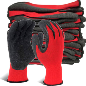 Chine usine anti-dérapant Guantes De <span class=keywords><strong>Latex</strong></span> enduit poignée ferme en caoutchouc enduit gants de travail froissé <span class=keywords><strong>Latex</strong></span> trempé gants de construction - Product Image 1