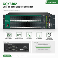 AOFO GQX3102 Ecualizador Gráfico Analógico Estéreo Profesional de Doble Canal y 31 Bandas con 1/3 de Octava para Equipos de Estudio Musical
