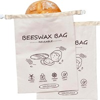 Zelfgemaakt puur katoenen linnen Ingebouwde dubbellaagse ritssluiting Herbruikbare natuurlijke bijenwas Fruitbrood Vershoudzak Model 1234
